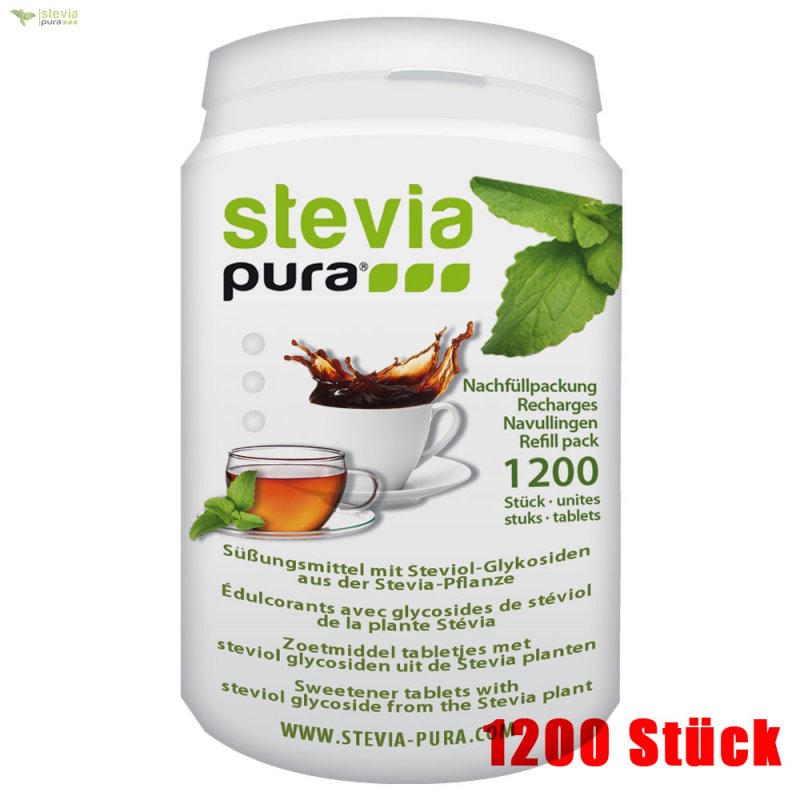 Stevia-Tabletten Nachfüllpackung | stevia-pura.de Stevia-Tabletten Nachfüllpackung | stevia-pura.de