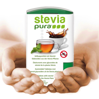 1200 Stevia Tabs | Stevia Tabletten Nachfüllpackung + GRATIS Spender